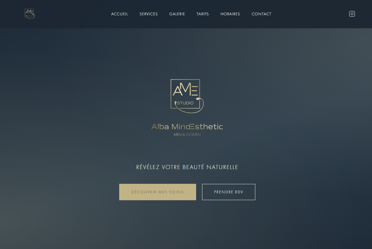 Capture du site client 1